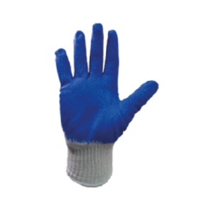 Guante Algodón Con PVC Azul